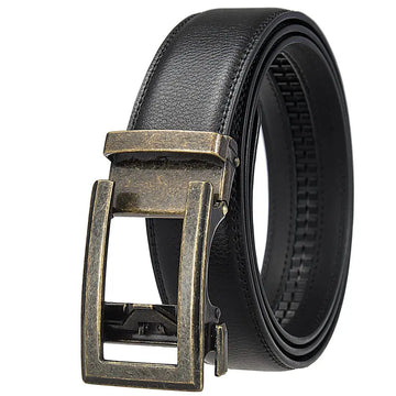 Antique Cowhide Men's Leather Belt Casual Business Comfort Click Belt Meifu Market