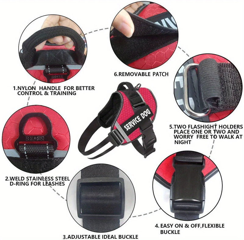 reflective dog vest harness | comfortable mesh dog harness | safety pet vest | energy saving