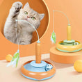 2 In 1 Pet Cat Toy With Feather For Self-play Cat Turntable Pets Supplies Cat Toy Toys Cats Items Products Meifu Market