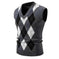 mens plaid pullover sweater | soft cotton blend fabric | long sleeve casual sweater | energy saving