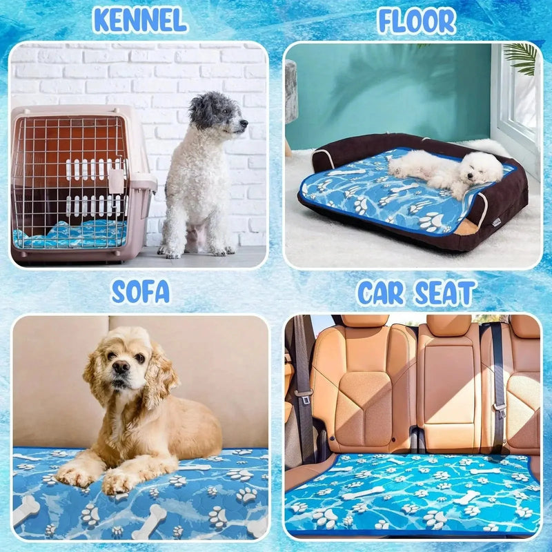 self cooling pet mat | washable cooling pad for dogs | ice silk dog cooling mat | energy saving