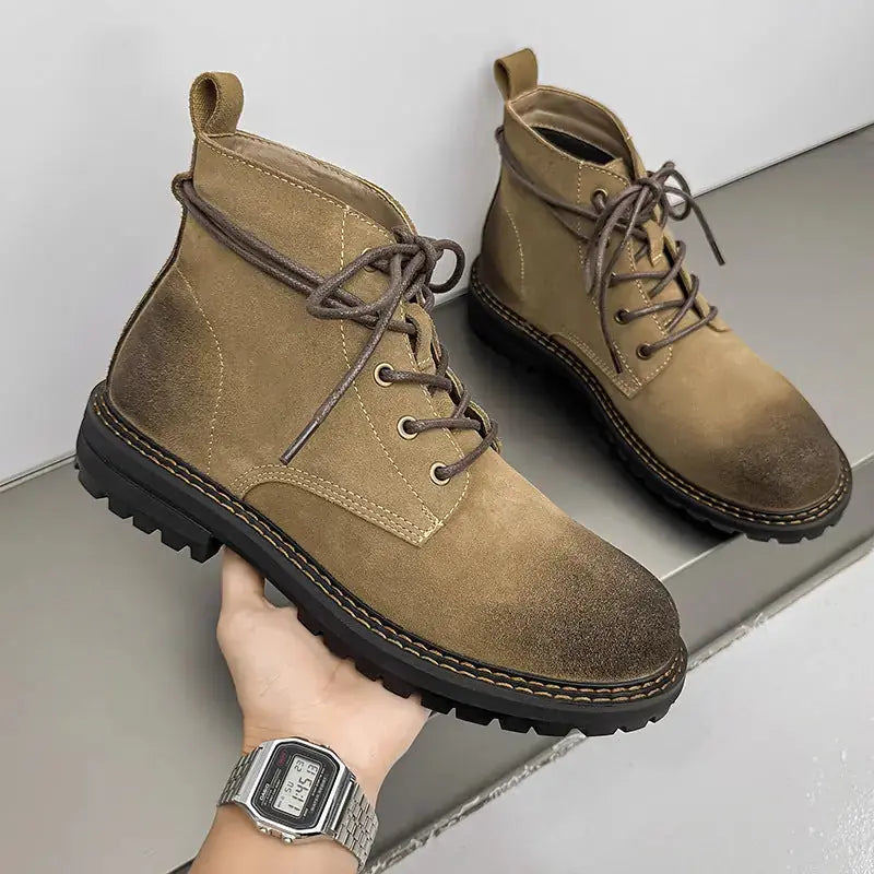 Outdoor Wear-resistant Short Boots Matte Leather Boots Meifu Market