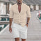 Men's Long Sleeve Shirt With Button Casual Solid Color Tops For Spring Autumn Gray - available style options