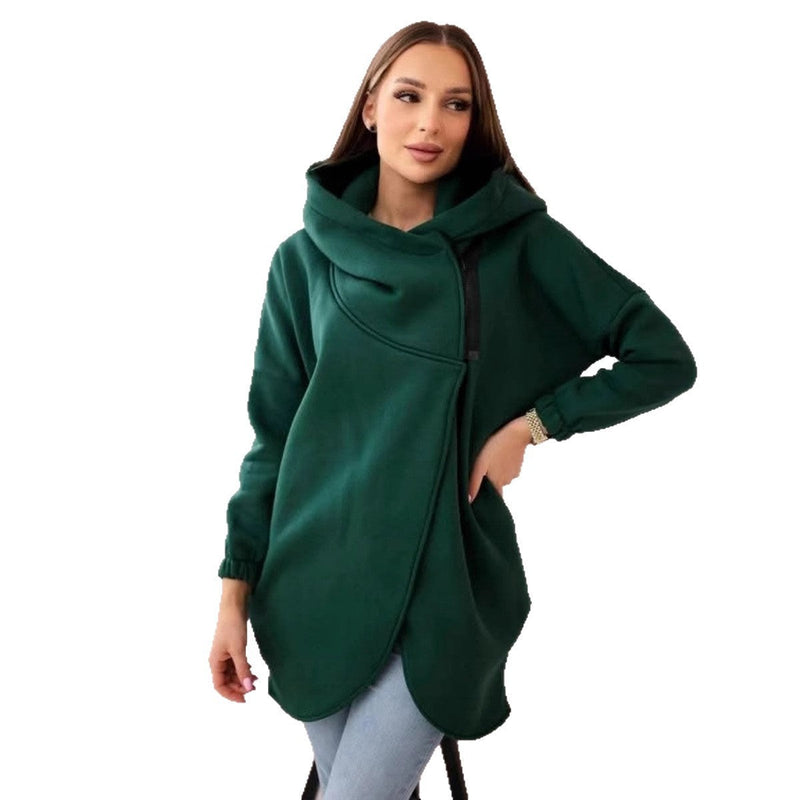 Women's Plus Size Solid Color Coat Meifu Market