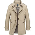 waterproof trench coat | polyester cotton blend | mid-length outerwear | ultrasonic cleaning