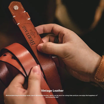 Fashion Retro Brass Distressed Belt Men