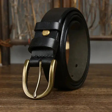 3.3CM Wide Copper Buckle Trendy Fashion Retro Belt Men meifu market