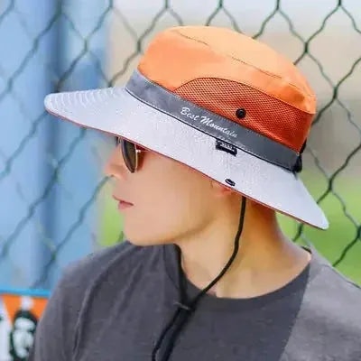 upf 50 sun protection hat | wide brim bucket hat for fishing | quick-dry nylon boonie hat | ultrasonic cleaning