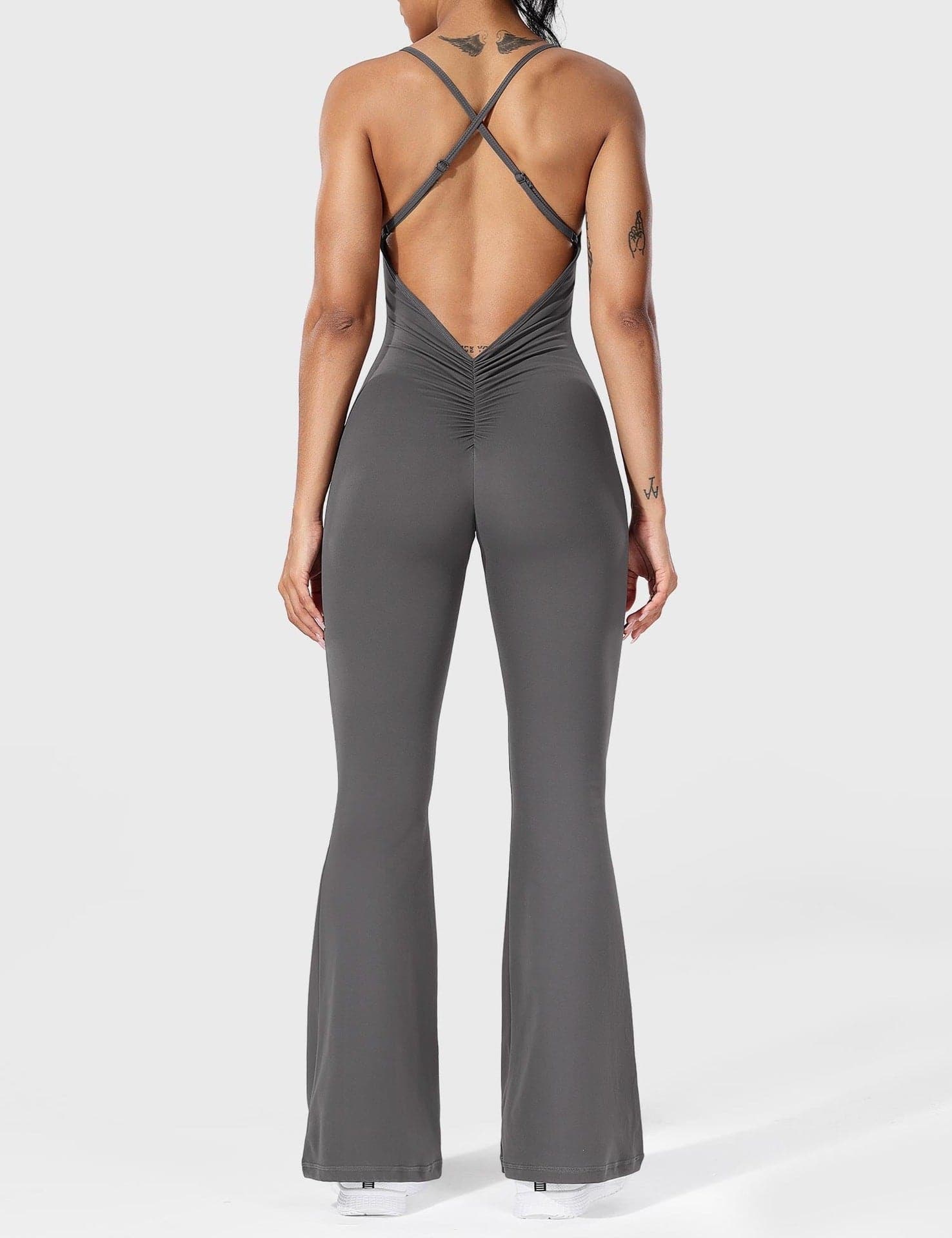 Solid Color Sling Yoga Jumpsuit Meifu Market