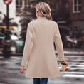 Women's Winter Overcoat Lapel Collar Single Breasted Outerwear Long Pea Coat Meifu Market