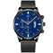 stainless-steel mesh band | 40mm case diameter | sapphire crystal glass | ultrasonic cleaning