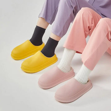 Large Size Men's And Women's Waterproof Non-slip Warm Cotton Slippers Meifu Market