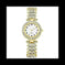 2-Piece Women's Watch & Bracelet Set - Luxury Fashion Jewelry Gift Set with Silver Strap Quartz Watch Gold - reverse side ...