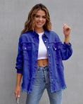 distressed denim jacket | ripped jean shirt | oversized shirt jacket | ultrasonic cleaning