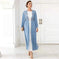 hand-stitched embroidery cardigan | lightweight travel kaftan gown | premium cotton long cardigan | ultrasonic cleaning