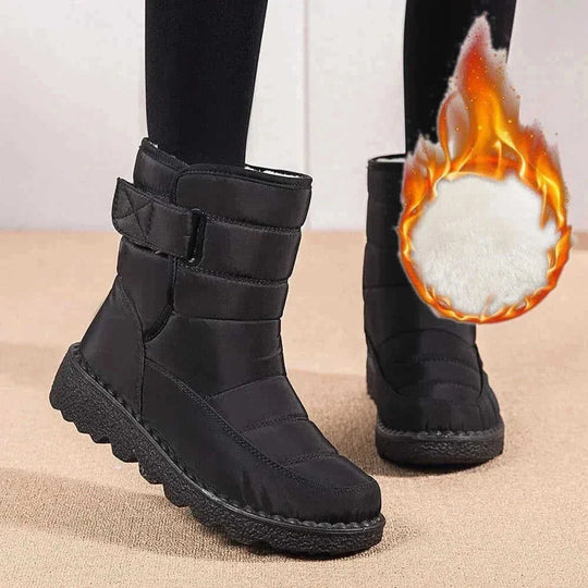 waterproof snow boots for women | thermal insulated winter boots | plush lined ankle boots | ultrasonic cleaning