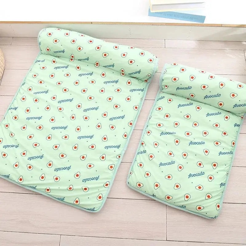 cooling dog mat for summer | breathable pet blanket | washable cat bed | ultrasonic cleaning
