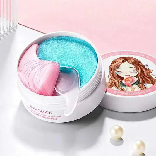 60Pcs Hyaluronsäure Kirschblüte Kollagen Augen Maske Feuchtigkeitsspendende