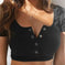 stretchable cotton fabric | breathable button-up tee | cropped t-shirt for women | ultrasonic cleaning