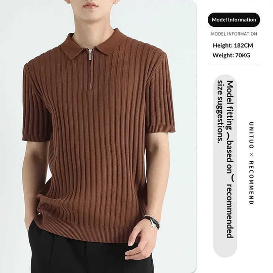 Ice Silk Quick-drying Men's Casual T-shirt Black - available style options