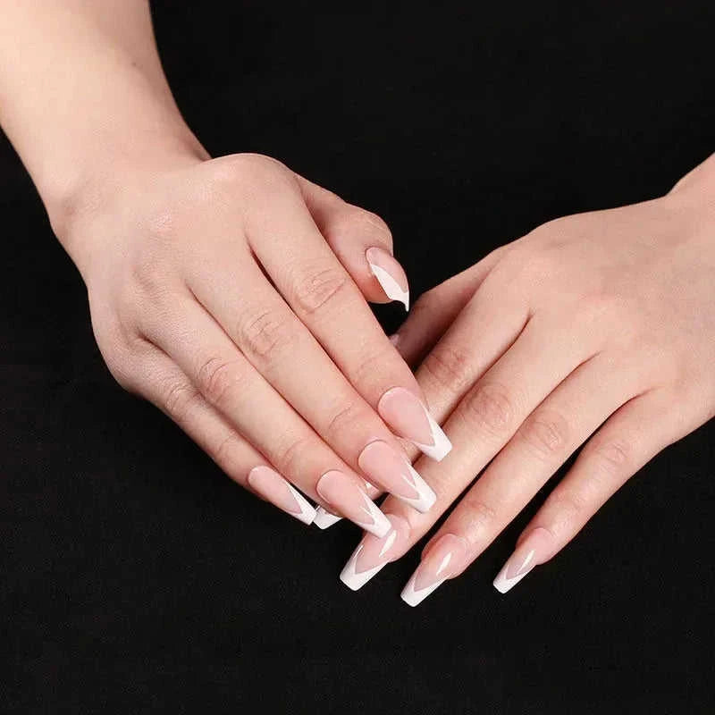 press-on nails for women | coffin shaped acrylic nails | long stiletto fake nails | energy saving