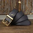 top-grain leather belt | brass buckle belt | vintage style belt | energy saving