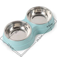 Double Pet Bowls Dog Food Water Feeder Stainless Steel Pet Drinking Dish Feeder Cat Puppy Feeding Supplies Small Dog Accessories Meifu Market