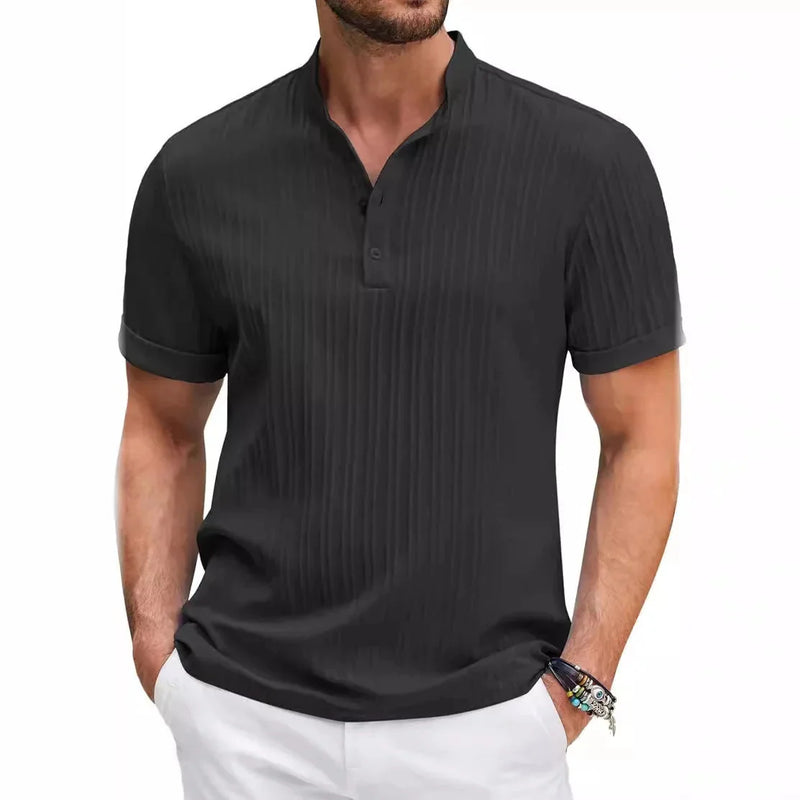 stretch-cotton polo shirt | breathable fabric short sleeve | moisture-wicking mens t-shirt | ultrasonic cleaning