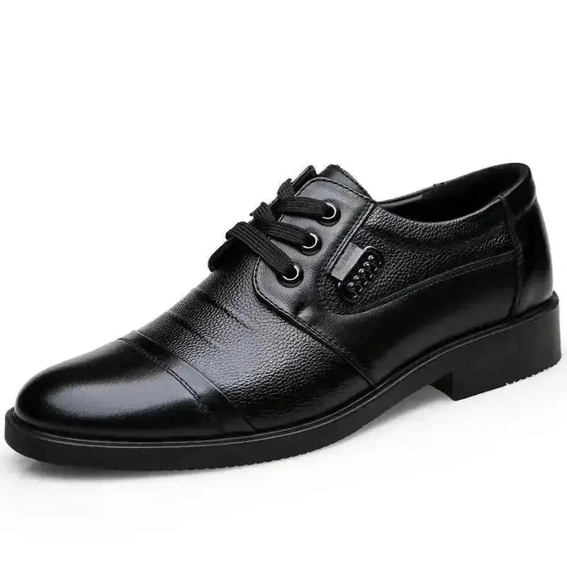New All-matching Lace-up Leather Shoes Men Meifu Market