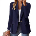 Fashion Casual Women Blazer Long-sleeved Solid Color Casual Cardigan Small Suit Jacket For Women Elegant Office Lady Outerwear Meifu Market
