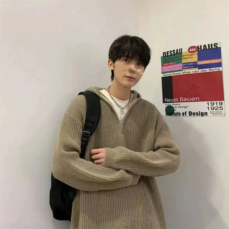 half-zip hoodie for men | premium cotton blend fabric | lightweight fleece lining | ultrasonic cleaning