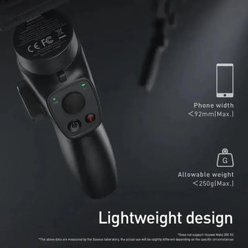 lightweight stabilizer | 3-axis gimbal | compact phone holder | ultrasonic cleaning