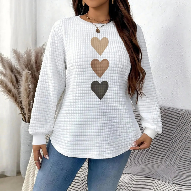 plus size long sleeve sweater | soft cotton blend fabric | oversized fit womens top | energy saving