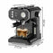 stainless-steel milk frother | 15-bar pressure steam wand | home barista coffee maker | ultrasonic cleaning