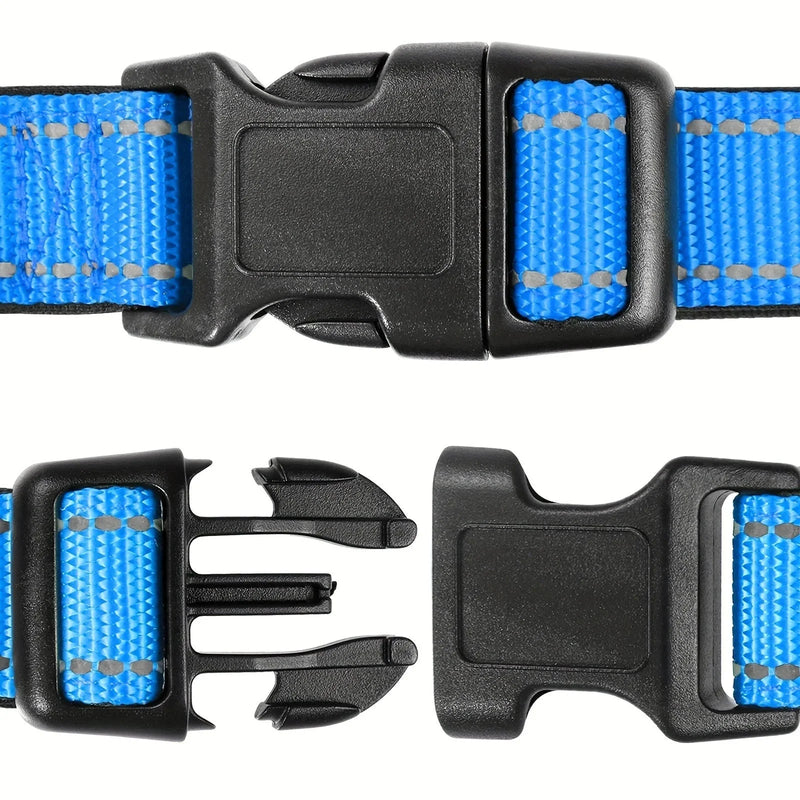 reflective dog collar | adjustable neoprene collar | padded breathable nylon collar | ultrasonic cleaning