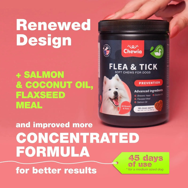 Dog Flea And Tick Treatment Chews FleaTick Prevention For Dogs Chewables Natural Dog Flea & Tick Control Soft Treats Immune Support Supplement Meifu Market