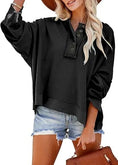 Women's Button-up Mid-sleeve Hoodie Meifu Market