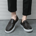 Four Seasons Leather Cover Korean Men's Fashionable Flat Shoes Meifu Market