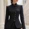 irregular hem coat | slim-fit halloween jacket | polyester blend fabric | energy saving