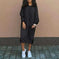 Casual Long-sleeved Hooded Sweater With Pocket Fashion Drawstring Long Sweatshirt Womens Clothing Meifu Market