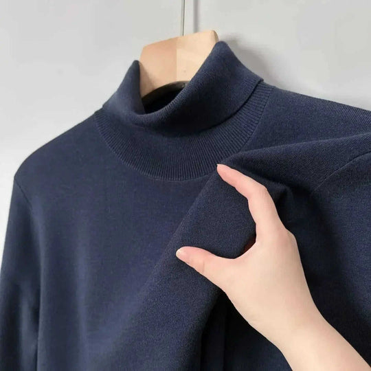 Non-scratchy Thermal Turtleneck Woolen Sweater Men's Thickened Solid Color Minimalist Long Sleeve Meifu Market