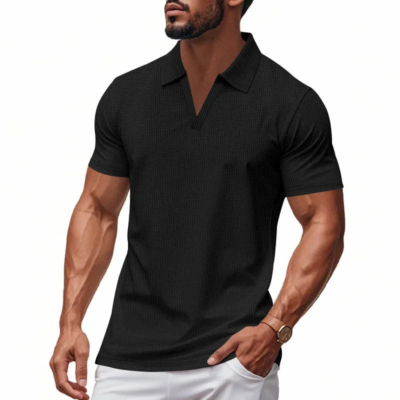 moisture-wicking fabric | breathable polo shirt | loose fit mens shirt | energy saving