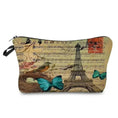 waterproof cosmetic bag | travel makeup bag for women | eiffel tower printed toiletry bag | ultrasonic cleaning