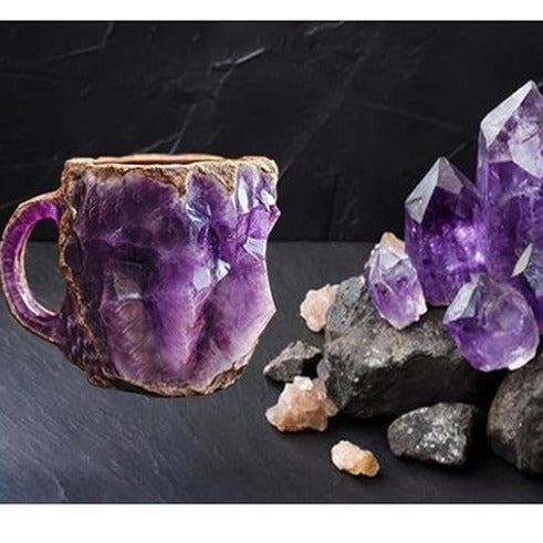 400ml Resin Mineral Crystal Coffee Mugs With Handles Elegant Fake Mineral Crystal Cup For Workplace Home Decor Christmas Gift Kitchen Gadgets Meifu Market