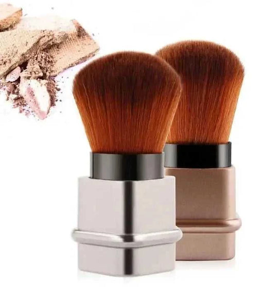 Portable Single Makeup Brush Silver - styled single makeup brush photo