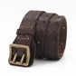 Cowhide Handmade Stitching Anti-allergy Men's Leather Belt meifu market