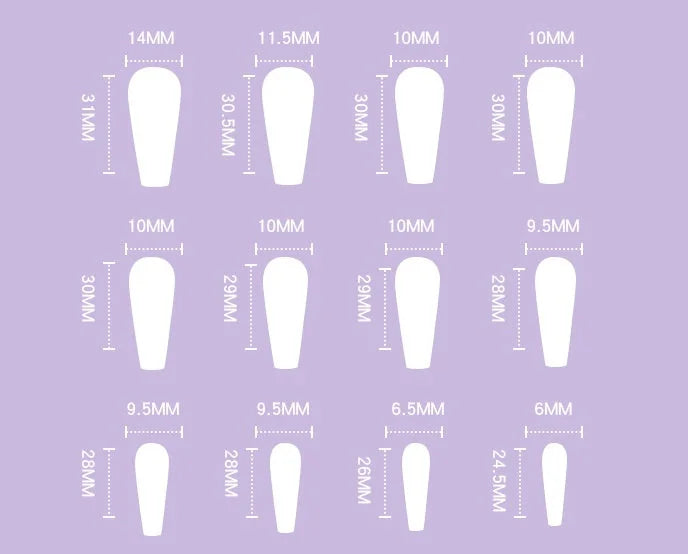 acrylic nail tips | short coffin nails | press on nails | energy saving
