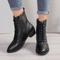British Style Women's Casual Trend High-top Zipper Fashion Leather Boots Meifu Market