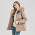 Waist Trimming Short Hooded New Big Fur Collar Coat Women's Clothing Meifu Market