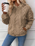 Women's Pullover Jacquard Hooded Loose Fleece Sweatshirt Meifu Market